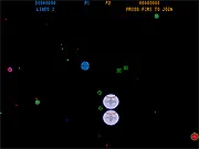 Two Buttons Fight to Survive free online co-op shooter game screenshot, showing two square characters shooting at digital enemies