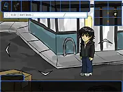 Xolga and Mr. Toko Again - Episode 8 Final free online game screenshot, showing human Xolga in a mysterious environment searching for Mr. Toko