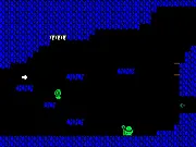 Nondevicer open world platformer game screenshot showing a small character in a strange, minimalist landscape with abstract geometry