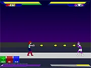 Maid Rouser Captive side action shooter game screen, showing the main character shooting enemies with dialogue text boxes appearing
