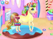 Pony Candy Dressup online free game: give a cute pony a colorful makeover and outfit