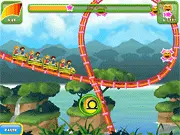Rollercoaster Revolution 99 Tracks free online game control crazy ride
