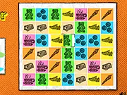 Screenshot of Addictor Click game board showing various matching symbols on tiles with a timer running down, play free puzzle online