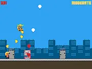 Play Taco Trump Down free arcade shmup game online. Taco Man is flying and throwing tacos to destroy buildings while avoiding incoming balloons and steaks.