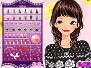 Autumn Sunflowers Makeover free online dress-up game screenshot showing the styled girl in a cute autumn outfit with sunflower accents