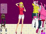 Fresh and Flexible Dressup free online game screenshot, character dressing up in modern and versatile clothing, fashion makeover game