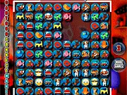 Cartoon Connect Mania game screen, matching cartoon icons, free Onet puzzle game online
