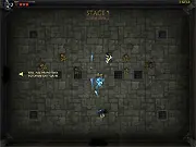 Spell Storm free online RPG screenshot, top-down view of a mage casting elemental spells against foes, action role-playing game