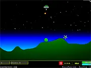 MoonMaster RahKon gameplay screenshot, a free online retro space shooter game on PlayArcadeHub