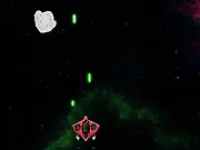 Asteroid Rage free online action game piloting the Red Eagle spaceship