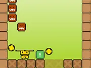 Bounce Fall free online arcade game screenshot | Character avoiding falling blocks and collecting power-ups