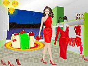 The Frigid Rose Dressup game screenshot featuring a professional stickman in a red blouse and suit
