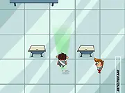 Stealth at School free online puzzle game screenshot | Character sneaking past teacher's vision cone to collect coins