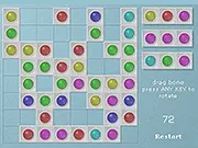 The game screen of Mumu Color Blocks Online showing a grid with various colored blocks and the next incoming block piece displayed.