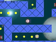 Spaceshipp game screenshot; a futuristic starship flying through a nebula; the game title 'Spaceshipp' over a galaxy background