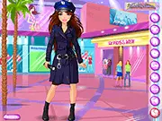 Guarding The Law Dress Up game screenshot, styling a young police officer, free uniform fashion game