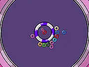 Ring Mania online game screenshot - fast-paced color-matching puzzle with a central rotating ring