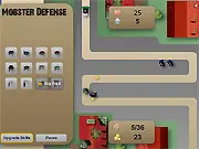 Mobster Defense tower defense game online, deploying mobster characters to defend a path.