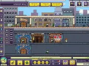 Shop Empire: Underground free online game screenshot showing an underground mall filled with shops and zombie customers walking around