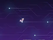 Sweetie Bot's Pixel Trip free online game screenshot, character jumping from one pixel to another, high score platformer on PlayArcadeHub