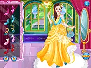 Screenshot from Princess Party Salon showing the beautiful princess wearing a stunning ball gown and elegant accessories, ready for the evening event.