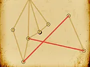 Screenshot of the Mixed Up Untangle Puzzle game showing several points connected by crisscrossing lines that need to be separated.