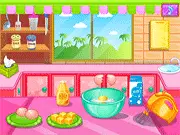 Screenshot from Cooking Frenzy Homemade Donuts showing a plate of freshly decorated donuts with colorful sprinkles, sweet icing, and fresh strawberries.