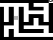 Win Before the Music Ends free online speedrun game screenshot showing a character running through a maze to find minigames before the music track finishes on PlayArcadeHub.Net