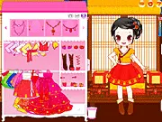 Little Miki, a cute K-Pop star character, dressed in a stage outfit from the free online dress up game.