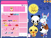Mid-Autumn Festival Dress Up game online, red pandas worship the Moon Mother, free cultural dress up game, PlayArcadeHub