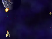 Star Patrol free space shooter game online, screenshot of a spaceship blasting waves of alien spaceships, join the Star Patrol, play on PlayArcadeHub