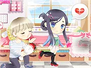 Valentine Love and Unlove dress up game, cute girl and boy on a date, choosing outfits and expression online