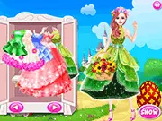 Easter Bunny Girl free online dress up game featuring a young woman in a cute Easter outfit with bunny ears