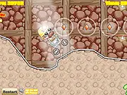 Play John Doe's Adventure online free cart driving game, collecting diamonds inside a cave, racing against time