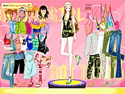 Active Girl Dressup game screenshot – a fashionable young woman wearing sporty, casual clothes and a stylish hairstyle