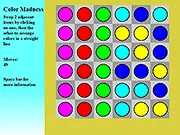 Color Madness free online puzzle game – swap adjacent colors to create horizontal or vertical lines of the same color