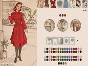 40s Fashion Dress Up game – styling a doll in a vintage 1940s dress and accessories