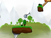Play Jurassik Booga free online platformer game with a golem and grapple mechanic