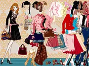 Solemn Party Costumes dress-up game screenshot, girl wearing an elegant gown, play free online fashion game