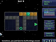 G Blocks free online sliding puzzle game screenshot showing green block and goal
