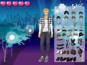 Full Moon Male Fashion dress up game screenshot – male model wearing a stylish jacket under a bright full moon