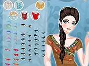 Playing Muslim Wedding Dress Up online free game with hijab and traditional gown