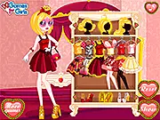 Playing Apple White Dress Up free online game with royal gown and accessories