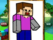 Play Minecraft Coloring Fun free online game, color Minecraft characters, free coloring game for kids