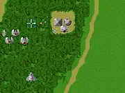 Xevious vertical scrolling shooter game, Solvalou starship battling enemies over a green landscape, play free classic arcade game