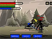 Talia, the female warrior, poised for combat with shadowy effects surrounding her in the fast-paced action game Shadow Arts.
