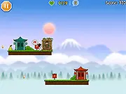 Air Taxi Japan spaceship helicopter flying over a Japanese city, play free online arcade game
