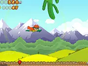 Superboy Flew Away free online skill game screenshot, superhero character flying and avoiding obstacles