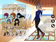 Play Beach Fashion Dress Up free online, girl choosing summer outfit on beach, fun dress-up game for free on PlayArcadeHub