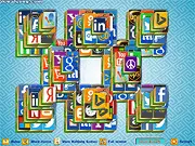 X Mahjong free online tile matching game screenshot, Mahjong tiles on a wooden board